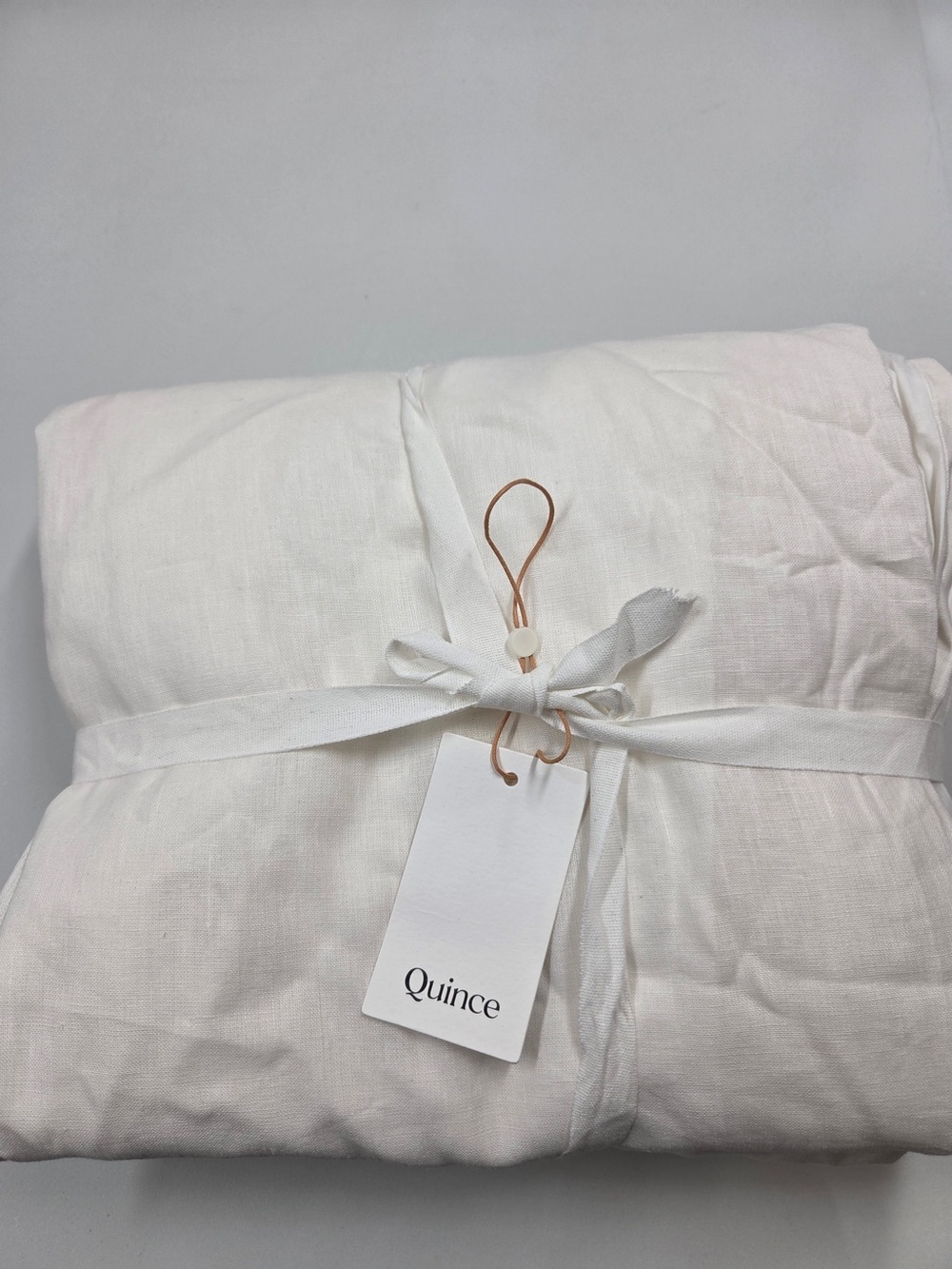 NWT QUINCE Set Of 2 48x84 European Linen Curtains Cream 8336